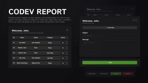 More information about "[QBCore & ESX] Report System | CODEV Report"