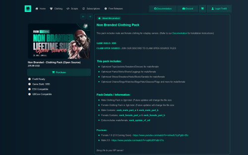 More information about "X-Studios - Non Branded Clothing Pack | Unlocked"