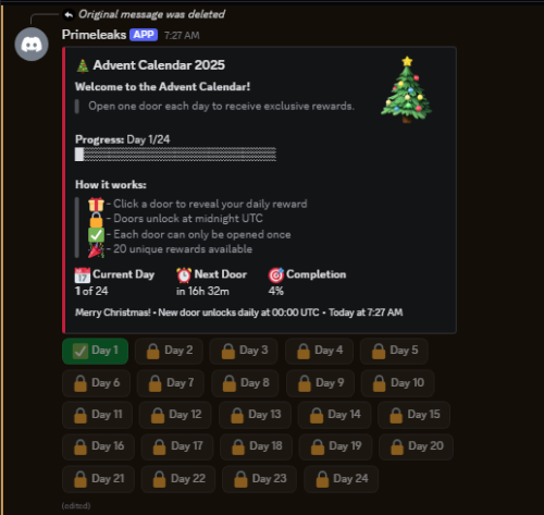More information about "Custom Christmas Advent Discord Bot - Rewards"
