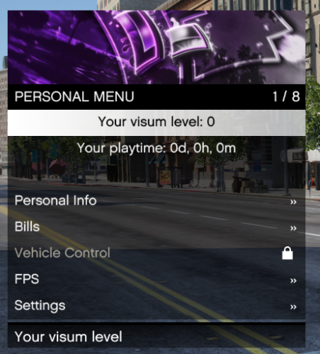 More information about "Custom Ventura Personalmenu + Playtime System"