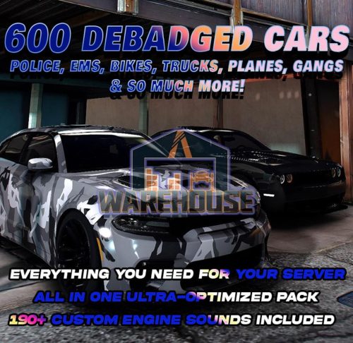 More information about "600 Debadged Car Pack | Custom Engine Sounds | FiveM Ready | Optimized | High Quality | ToS-Compliant | Unbranded & Badgeless | GTARP"